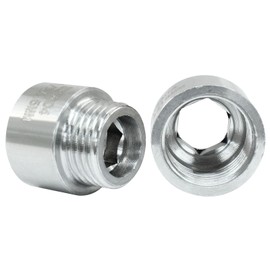 Rierdge 2 Pack 15mm Length Stainless Steel Shower Head Extension, Durable Shower Arm Extension 1/2PT Male to 1/2PT Female Thread for Bathroom Accessories