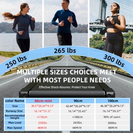 MJWW Walking Pad Treadmill, 2.5 HP Low Noise Under Desk Treadmill with APP, 3 in 1 Portable Treadmills for Home/Office/Small Spaces with Remote Control LED Display, 265 LBS Capacity