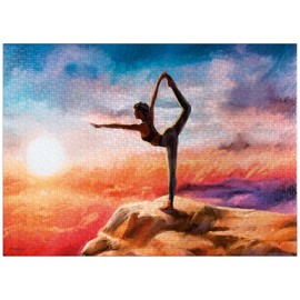 MyPuzzle Mountain Yoga - Premium 1000 Piece Jigsaw Puzzle for Adults