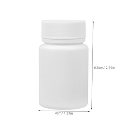 Outanaya 20pcs Empty Plastic Bottles Screw Cap Pill Vitamin Storage for Travel Home