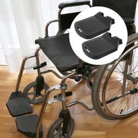 Beavorty 2pcs Wheelchair Footrest Pad Elevating Foot Plate for Wheelchair Users Non- Design Easy to Install Replacement for Comfort and Stability