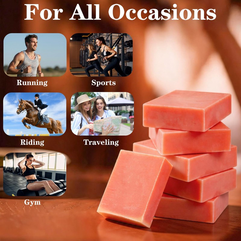 6 PCS Persimmon Soap for Body Odor, Cold-Process Persimmon Soap