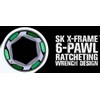SK Tools USA 7 Piece, 6 Point, Fractional X-Frame® Combination