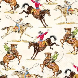 IHR Ideal Home Range Cocktail Napkins Disposable 3-Ply Paper Party Napkin Pack, 5" x 5", Trail Blazer, 20-Count