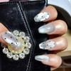Dot Nails [Handmade Nail Tips] Magnet Gel - Almond /