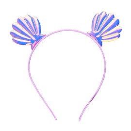 Xepeelo Summer Headbands Ocean Hairband Purple Shell Glossy Design Head Wear Gifts Cute Hair Hoop for Women Girls Mermaid Party favors Birthday Cosplay Photo Props Hair Accessories
