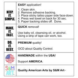 S&M Art Custom Logo Temporary Tattoos - Your Image or Artwork 2" Inch Size Using Images with Transparent or White Background