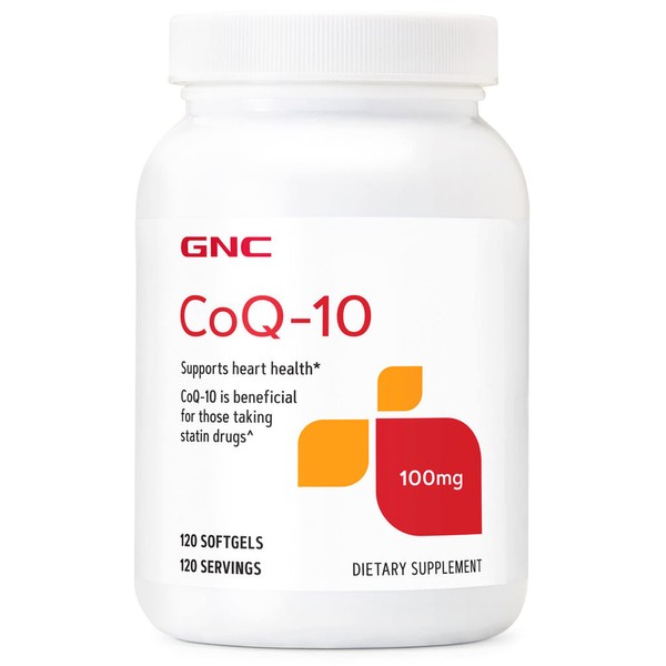 GNC CoQ-10-100mg | Antioxidant & Cardio Support, Cell Service, and Replenishing | 120 Soft gels