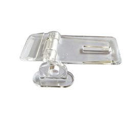 DEEKOUDT 10Pcs Crystal Clear Acrylic Hinged Latch, Snap Door/Box Hinge Kit for Cabinet Drawer Accessories