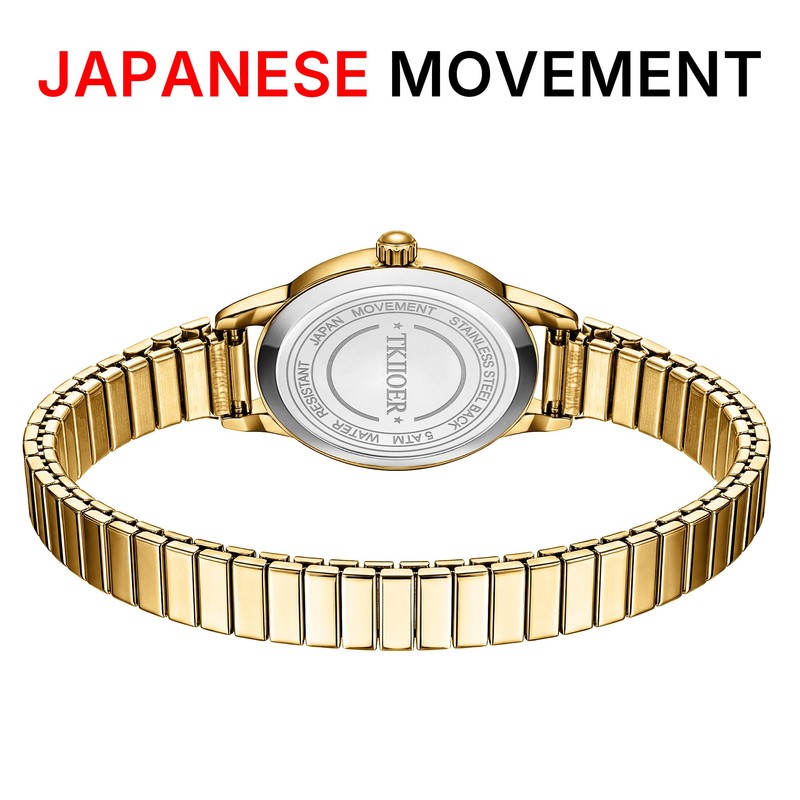 TKIIOER Small Gold Watches for Women, Easy to Read Roman