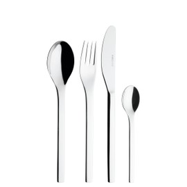 Puresigns One Junior Cutlery Set Stainless Steel Polished Silver 4-Piece Set