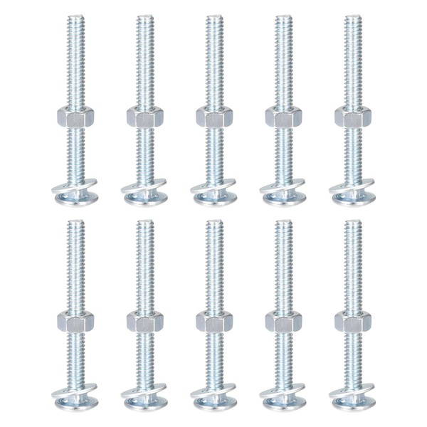 sourcing map 1/4-20 x 2-1/2" Square Neck Carriage Bolts with