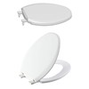 Deluxe toilet seat with slow close & easy clean hinges,