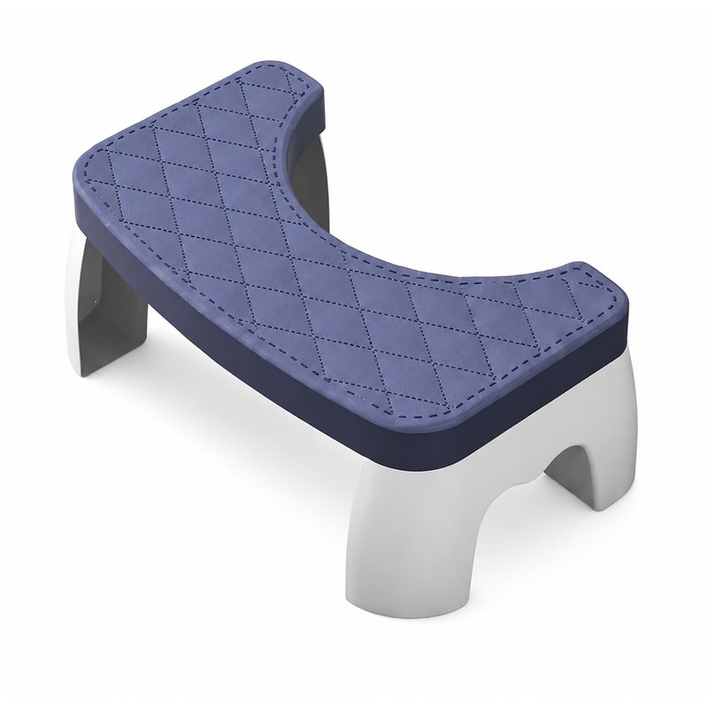 Waterproof Toilet Foot Stool, Compact Bathroom Squatting Stool with Non-Slip
