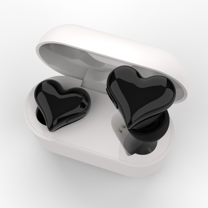 Heart Shaped Wireless Earbuds HIFI Stereo Sound Waterproof Bluetooth 5.3