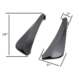 iJDMTOY Glossy Black Carbon Fiber Finish PP Universal Rear Bumper Lip Splitter Diffusers Compatible with Car, Truck, SUV