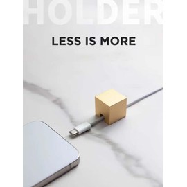 Eyepkildly Golden Stainless Steel Cable Clips, Cord Organizer Cable Management, USB Cable Holder Wire,Wire Organizer for Desk, Wall, Car, Nightstand and Office Cable Management. (Frosted Gold)