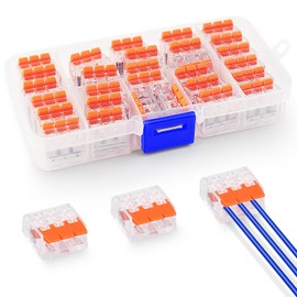 TAIHOBO Terminals 3 Pin, Pack of 30 Cable Connectors, Reusable Electrical Terminals, Cable Clamps Electric, 0.14-4 mm² Conductor Clamp Lustre Terminals Connection Clamp for Electrical Installation and