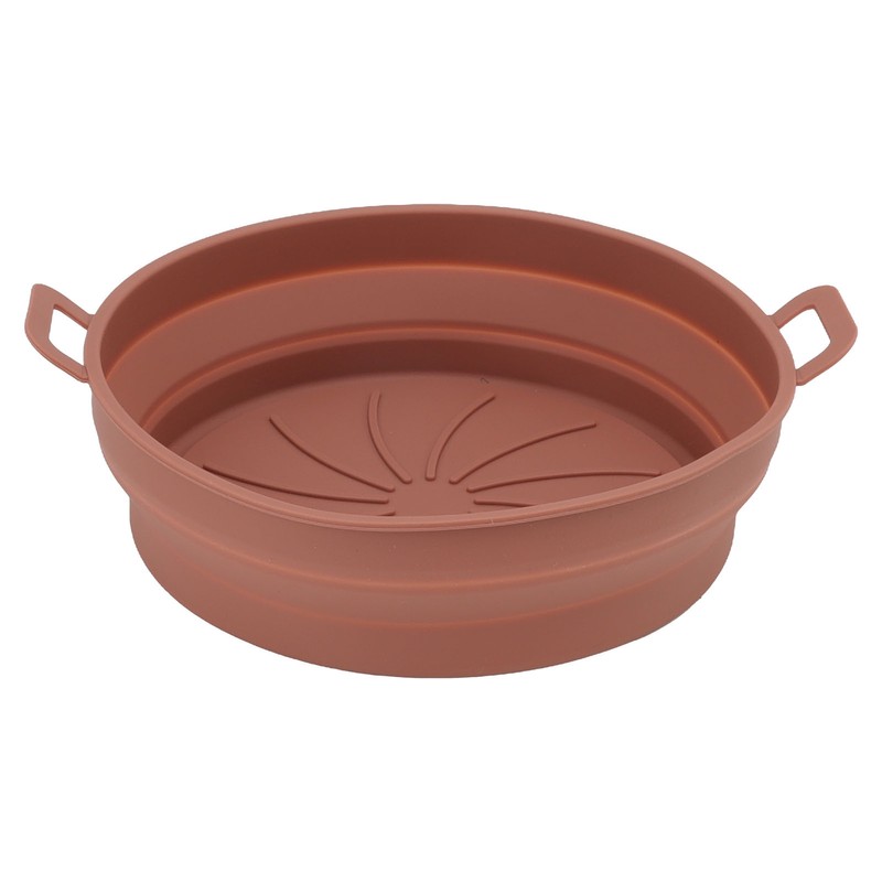 2PCS Fryer Silicone Liners Round 21cm Diameter with Handle Fryer