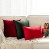 Pack of 2, Velvet Super Soft Solid Decorative Square Throw