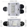 4VWIN IP68 Waterproof Junction Box 3-Way Outdoor Cable Connector for