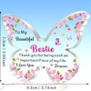 AMZQ Bestie Gifts Bestie Butterfly Shaped Plaque Christmas Birthday Gifts