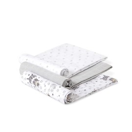 Pack of 3 Grey Baby Muslin Nappies
