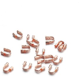 100Pcs Rose Gold 4.5x4mm Wire Protectors Guardian Protectors U Shape Wire Guard Loops Accessories Clasps Connector for Jewelry Making Jewelry Clasps,Beading and Jewelry Making,Jewelry Findings,Clasps