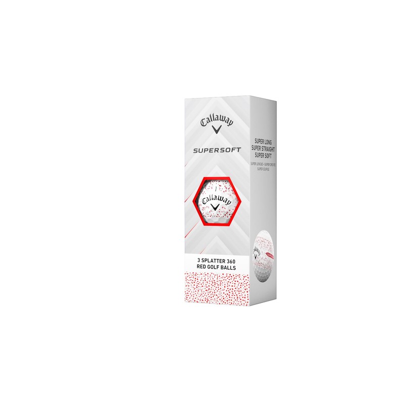 Callaway Golf Supersoft Golf Ball 2025, Red Splatter