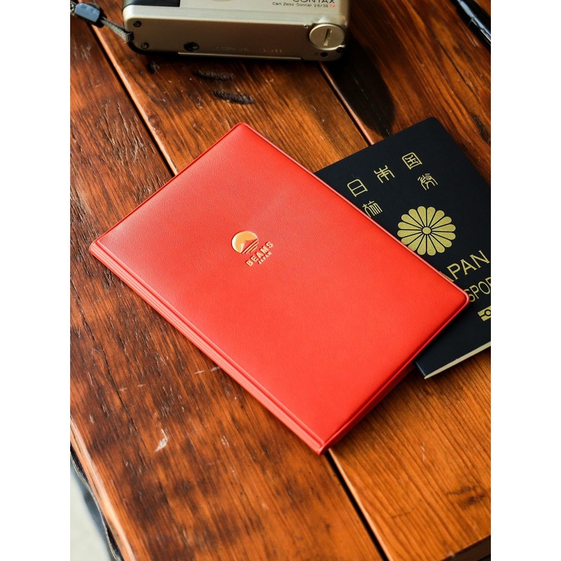 BEAMS JAPAN STATIONERY HIGHTIDE Custom Passport Case, orange