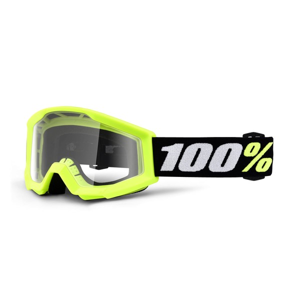 100% HU-GOG-1060 Children's Motocross Goggles Strata Mini Goggle, Yellow