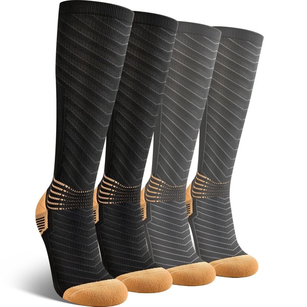 IRAMY Copper Compression Socks for Men Women 15-20 mmHg Ankle