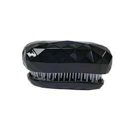 Global Japan Women's Hair Brush, Cute, U-ni, Diamond-Cut Hairbrush, Smooth, Cuticle, Non-Damaged, 2 Tiers, Construction, Gift, Present, Packaging, Black