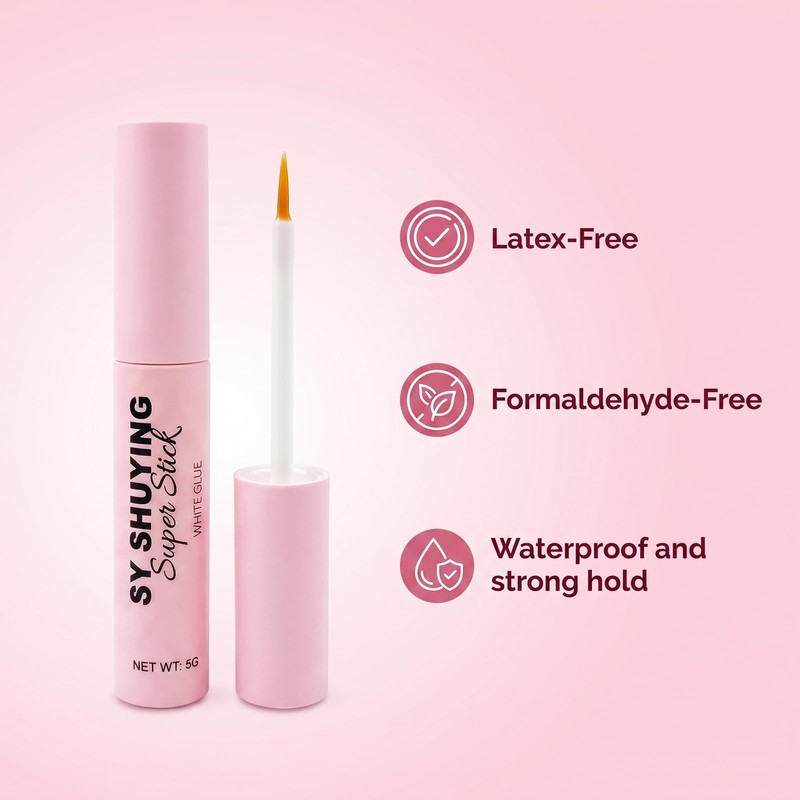 SY-SHUYING Super Strong 7-Day Extended Wear Strip Lash Adhesive, Waterproof,