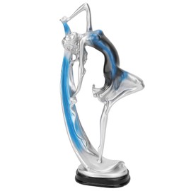 Zerodis Ballet Dancer Figurine, 12.8in Dress Musical Statues Elegance Crafts Dancing Girl Ornaments Desktop Window Cabinets Displays Collection