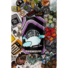 1985 Games Premium Mystery Dice, Set of 7 Polyhedral Dice, Wide Range of Patterns, Gaming Dice, Suitable for Role Playing, Table Games (Premium Mystery Pack of 6)