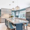 XSDeTu Brushed Nickel Pendant Light Fixtures, Modern Crystal Hanging Ceiling