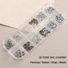 Kinretixia Goth Nail Charms, 3D Triangle and Spike Gothic Punk