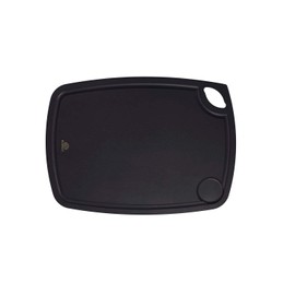 Bérard Wood Fibre Chopping Board, Slate, Extremely Light, Heat-Resistant, Blade-friendly, Antibacterial, Chopping Board with Juice Groove, Plastic Serving Board, Dishwasher-Safe, 33 x 24 cm