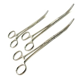 6" + 8" + 10" Ratchet Locking Mechanism Hemostat Forceps Clamps Serrated Jaws - Autoclavable - Stainless Steel