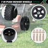 CheeMuii 4 Pcs 7 Inch Lawn Mower Wheels 4 Pack