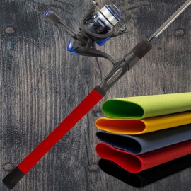 Accering Frosted Pattern Heat Shrink Sleeve Tennis Crrosion Resistant for Sports Racquets and Kitchen Supplies (φ35mm, L3.28 ft, Red)