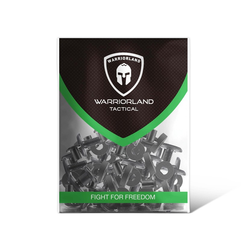 WARRIORLAND Pack of 12 Black Chicago Screws, DIY Screw Kits
