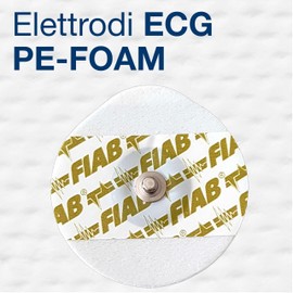 Fiab - 1 Pack of 50 Universal Single Use Oval Foam ECG Electrodes 48x50mm Adult