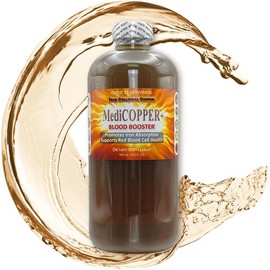 MediCOPPER Plus Blood Booster True Colloidal Copper CuNP Nutritional Supplement - Specification: 500mL Glass