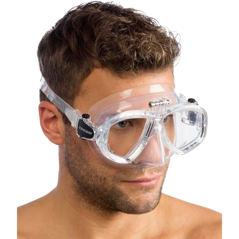 CRESSI Action Cam MaskClear/Clear - Unisex Reduced Volume Dive Mask