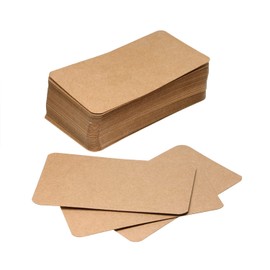 Tupalizy Small Blank Brown Paper Message Note Business Cards Mini Greeting Place Name Vocabulary Word Flash Cards Graffiti Scrapbookings DIY Gift Tags Label,100PCS