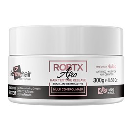 Renew Hair Professional ROBTX AFRO Hair Textured release Treatment Restructuring Anti Frizz Thermo Active, Collagen ,Argan,Protein,Panthenol ,oil and more especially for Afro Hair Mask 4 A,B,C 300gr