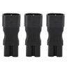 3PCS Comb Power Adapter IEC320 C14 to C15 PVC and