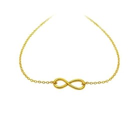 apop nyc Goldtone Sterling Silver Infinity Bracelet 7 inch (yellow-Goldtone-silver) [Jewelry] ...